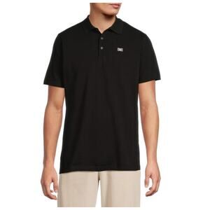 $350 NWT Bally B-Chain Embroidered-Logo Cotton Black Short Sleeve Polo Shirt S